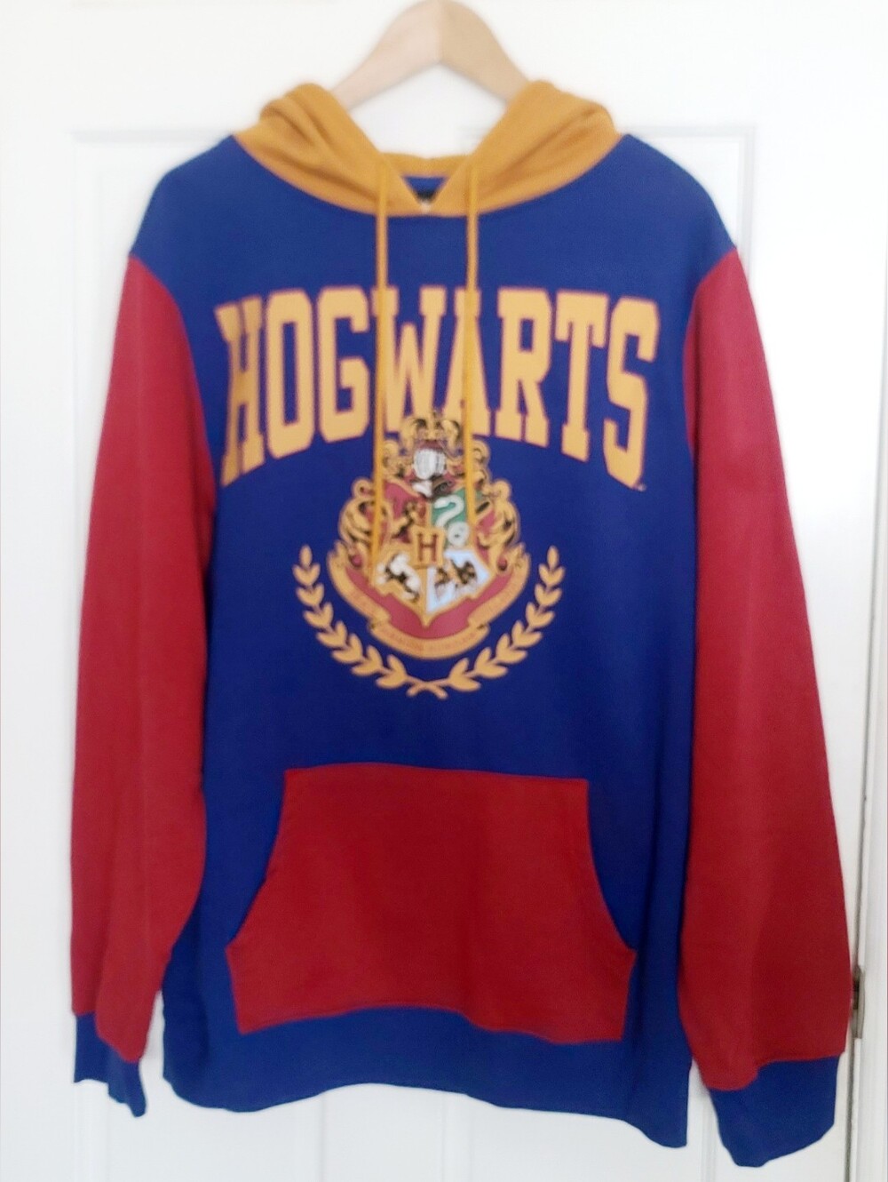Warner Bros. Harry Potter Hogwarts Varsity-Style Colorblock Hoodie Men's Size XL